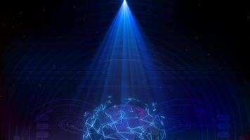 abstract blue technology background with starlight video