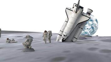 space shuttle crashed on an unknown planet video