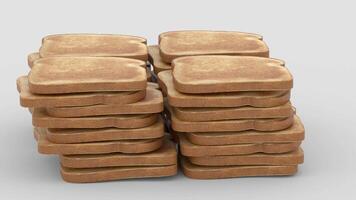 bread fall with white background video