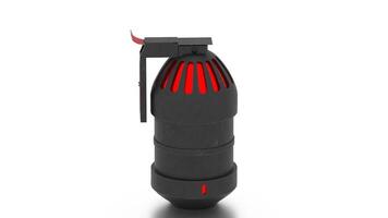 cyberpunk grenade on white background video