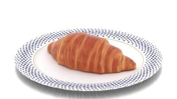 cooked croissant in plate video