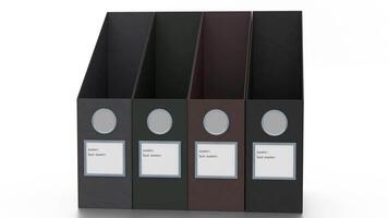 File Folders on white background video