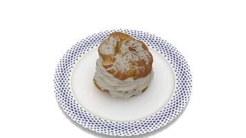cream puff pastry in plate video