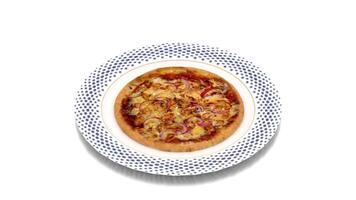 beef onion pizza in plate video
