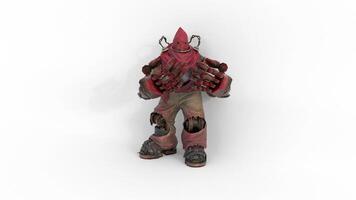handyman on white background 3d animation video