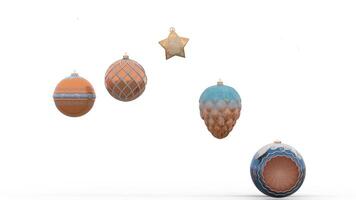 different types ornaments on white background video