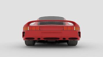 Red Toy Car Loop 4k with white background video