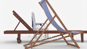 different different styles pools chair with white background video