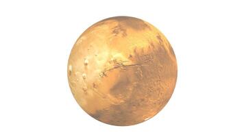 mars planet on white background video