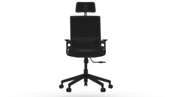 black office chair with white background video