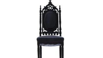 gothic side chair on white background video