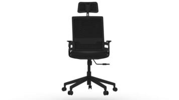 an office chair with a black seat and backrest video