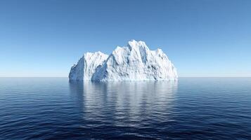 Iceberg floating in the ocean photo