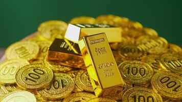 Gold is a symbol of financial success and wealth. Investment in currency photo