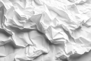 crumpled white paper background photo