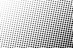 Black dotted circular halftone background isolated on white background. Illustration of round halftone dots of different sizes. Pop art pattern. vector