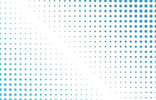 Halftone with blue dots isolated on white background. Pop art pattern. Round halftone dots of different sizes. vector
