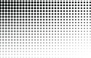 Abstract background with dark, gray dots. Illustration of gradient dots of different sizes isolated on white background. Halftone effect. Pop art. vector
