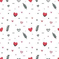 Seamless pattern of elements for Valentines day vector