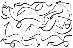 set of arrow doodle in different style on white background vector