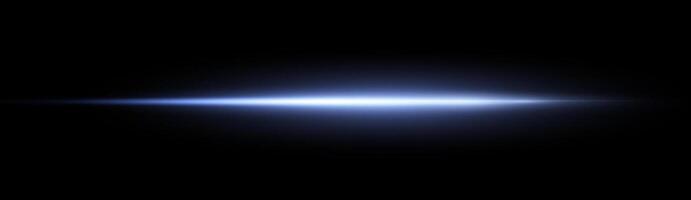 Blue horizontal lensflare. Light flash with rays or blue spotlight and bokeh. Glow flare light effect. illustration vector