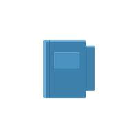 Flat Icon of Blue Books, Minimalist Notebook or Journal Illustration vector