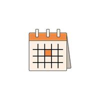 Flat Illustration of Desk Calendar Icon, Minimalist Design for Schedule and Planner Concepts vector