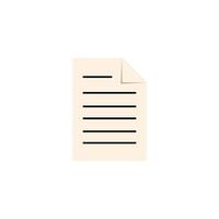 Flat Design Lined Note Paper Illustration vector