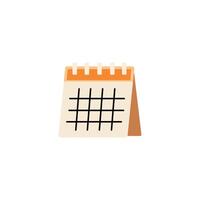 Flat Desk Calendar Icon, Minimalist Design for Schedule and Planner Apps vector
