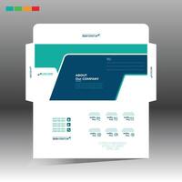 cyan envelope for corporate and any use vector