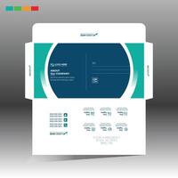four colored envelope for corporate and any use vector
