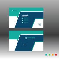 cyan business card for corporate and any use vector