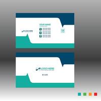 four colored business card for corporate and any use vector