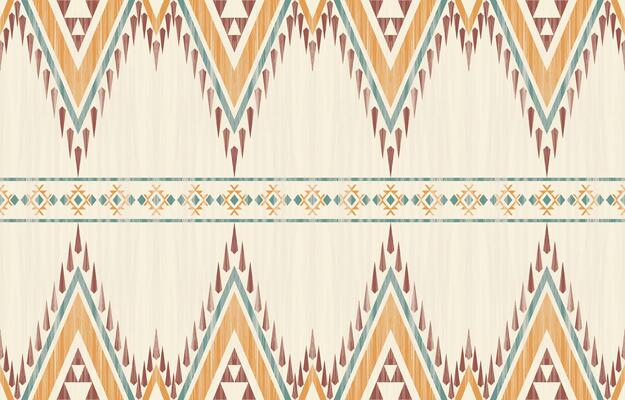 Geometric ethnic ikat seamless pattern in tribal. Fabric ethnic ikat pattern art. Mexican style. Design for background, Fabric, batik.