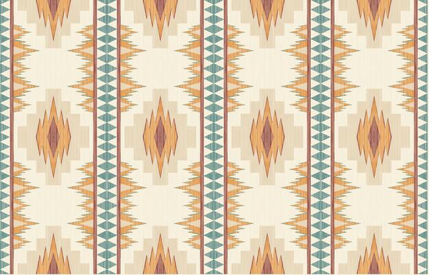 ethnic geometric abstract embroidery oriental traditional seamless pattern. Native geometry decorative design for fabric