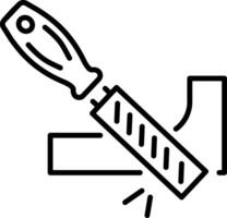 An outline style icon of rasp vector