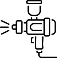 A line style icon of spray gun vector