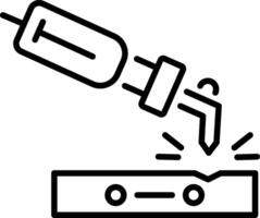 An outline style icon of welding vector