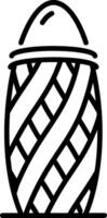 A line style icon showing gherkin london building vector