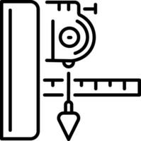 A linear style icon of plumb bob vector