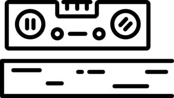 A linear style icon of spirit level vector