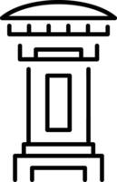 A line style icon of post box vector