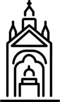 An outline style icon showing albert memorial vector
