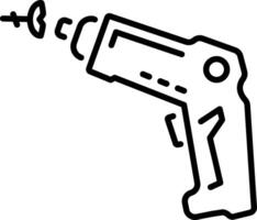 A linear style icon of electric screwdriver vector