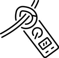 A line style icon of clamp meter vector