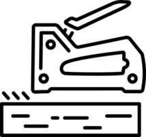 A line style icon of staple gun vector