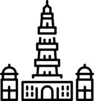 An outline style icon of qutub vector
