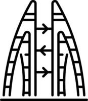 A line style icon of a skyscraper building vector