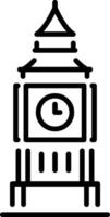A line style icon of big ben vector