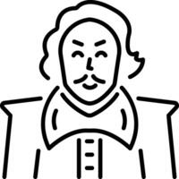 A line style icon depicting a play writer vector